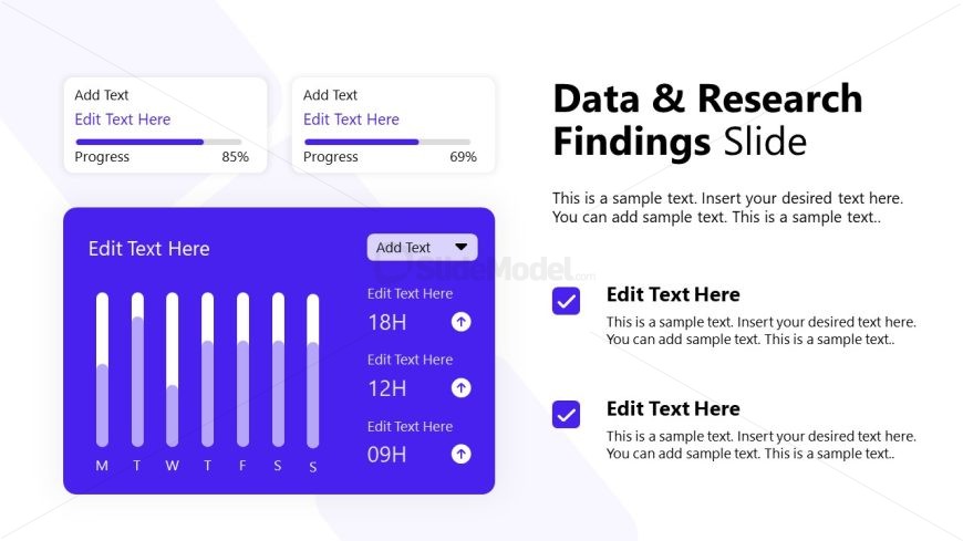 Academic Lecture Template Slide with Charts