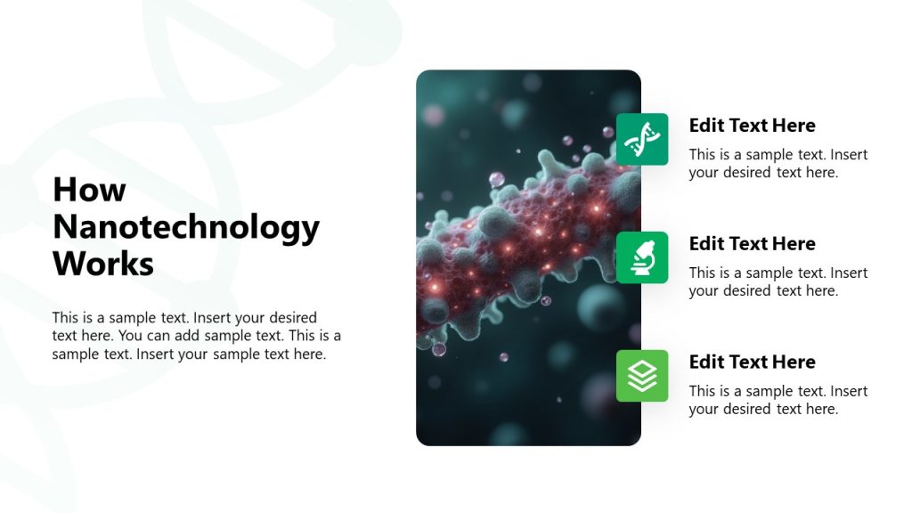 How Nanotechnology Works - Nanotechnology PPT Slide Template - SlideModel