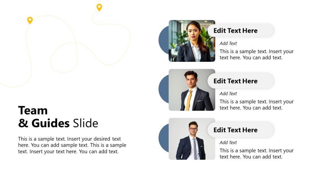 Guide Slide Example Team & Guides Slide for Members Introduction - SlideModel