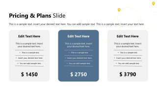 Multi-Rows Three Segment Slide Template for Pricing Plans Presentation