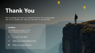 Creative Contacting Details Slide for Adventure Presentation Template