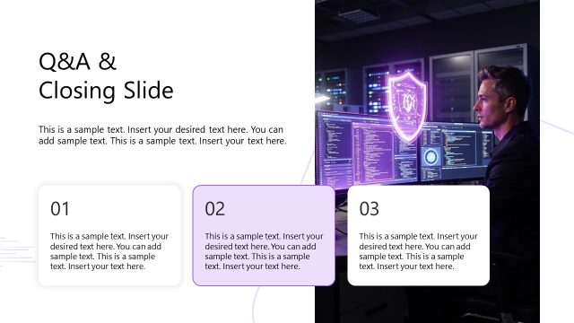 Q&A & Closing Slide – Cybersecurity Awareness Slide Template