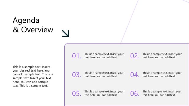 Agenda & Overview Slide – Cybersecurity Awareness PPT Template