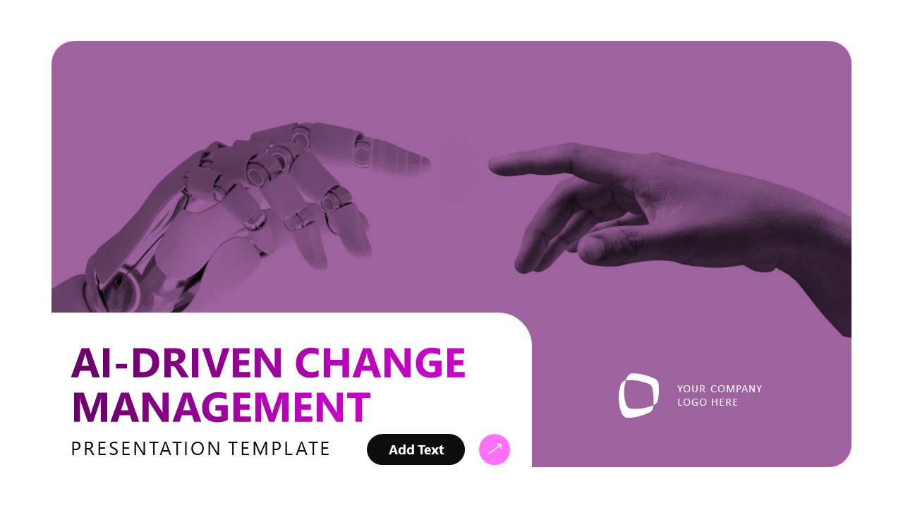 Title Slide for AI Driven Change Management Slide Deck