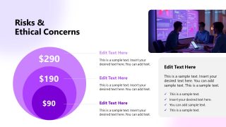 PPT Slide with Circles Diagram for Risks Presentation