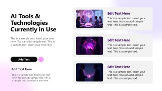 AI Tools Used Currently - Slide with Images & Sections