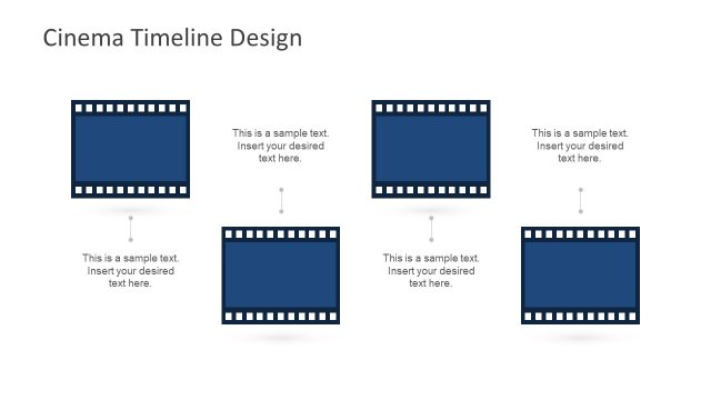 4 Step Diagram Film Reel Shape PowerPoint
