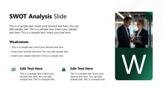 Management Consulting Template - SWOT Slide 