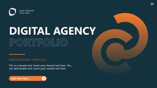 Editable Digital Agency Portfolio PPT Template