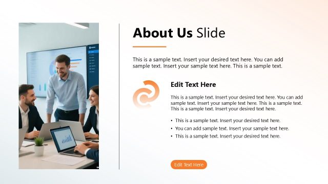 About Us Slide – Digital Agency Portfolio PPT Slide