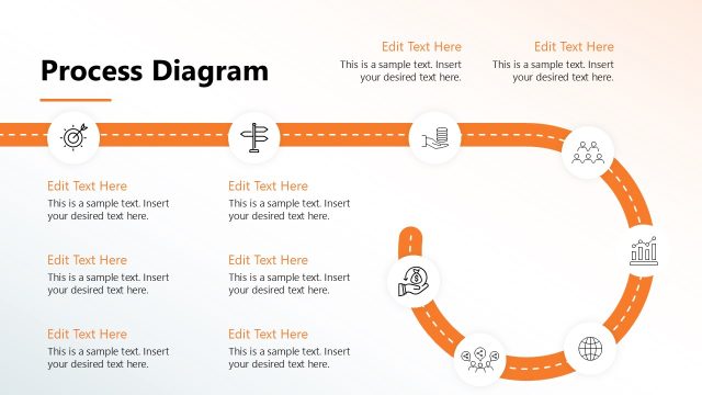 Process Diagram Slide with Infographics – Digital Agency Portfolio Template