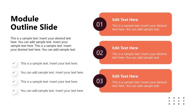Module Outline Slide – Corporate Training PPT Template