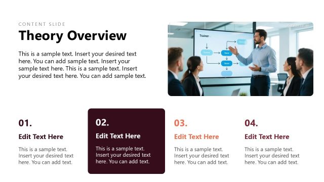 Theory Overview Diagram Slide – Corporate Training Presentation