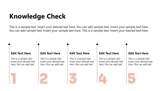 Knowledge Check Slide with Placeholder Text Segments
