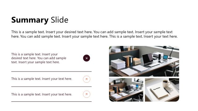 Editable Summary Slide – Corporate Training PPT Slide Template