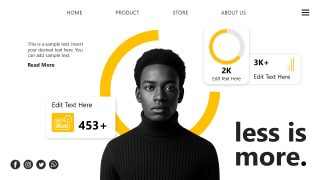 Self Introduction PPT Slide with Stats 