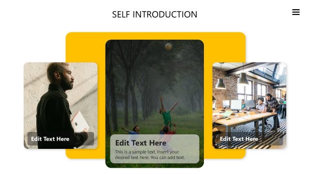 Editable Self Introduction PPT Template