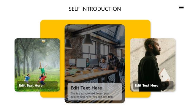 Editable Self Introduction PPT Template