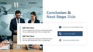 Enterprise Business Profile Template Slide for Next Steps 