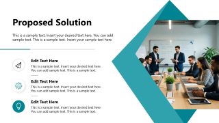 Modern Executive Template Slide for Solution Presentation 