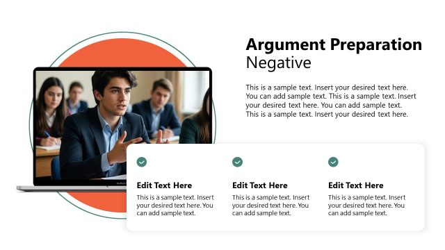 Negative Argument Preparation Slide – Classroom Debate Kit Template