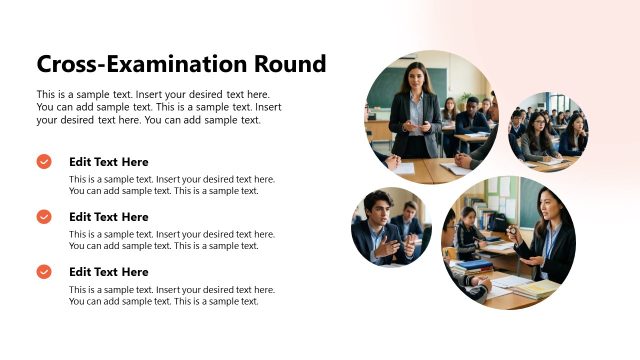 Cross Examination Round Slide – Classroom Debate Kit Presentation Layout