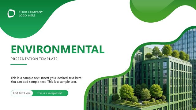 Customizable Environmental Template – Cover PPT Slide