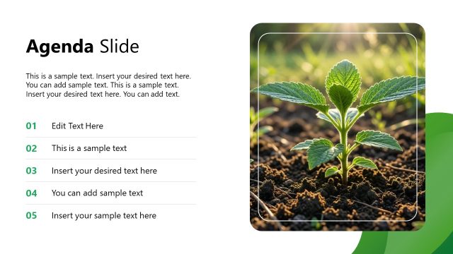 Agenda Discussion Slide – Environmental Template