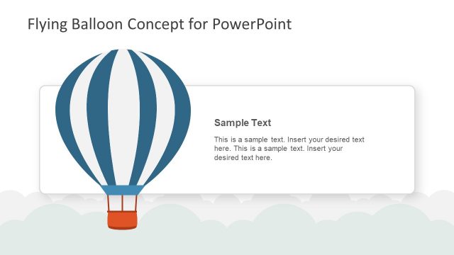 Flying Balloon Concept PowerPoint Template