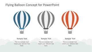 Creative 3 Step PowerPoint of Balloon