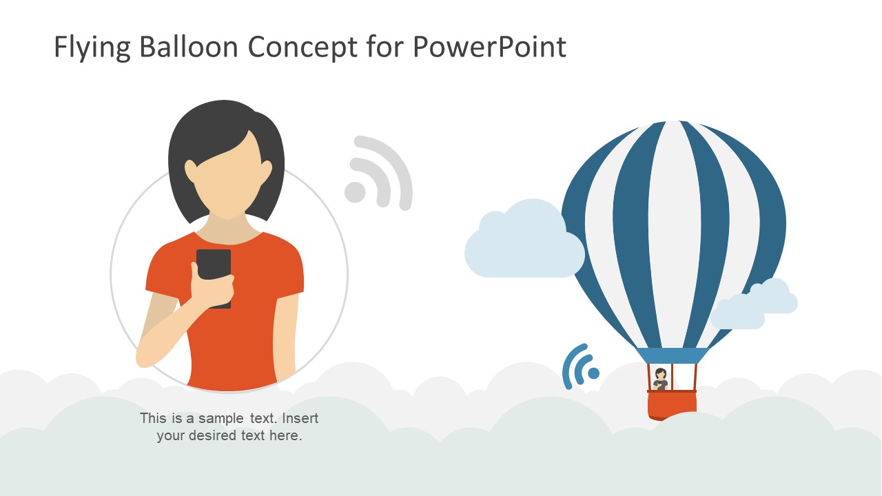 Flying Balloon PowerPoint WiFi