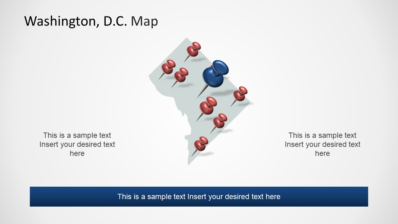 Location Pins PowerPoint Washington DC