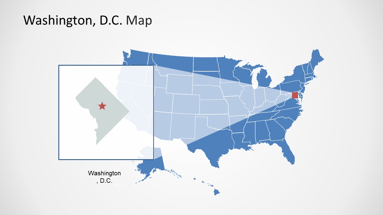 Map of United States and Washington DC Slide