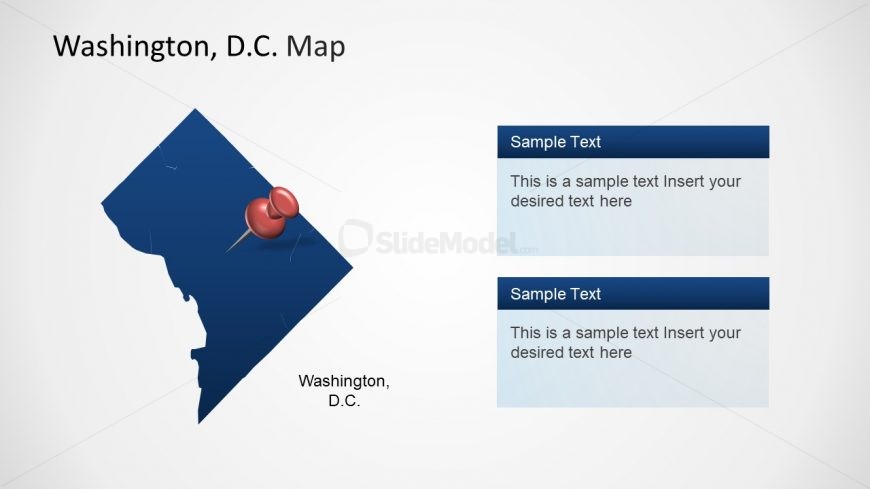 Template of Washington DC Clipart Map
