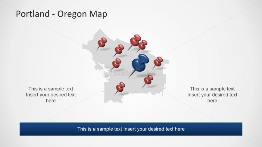 Editable Slide PowerPoint of Portland Map