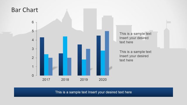 Statistical Bar Graph Portland Background Slide