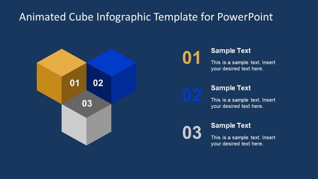 3D Cube Infographic PowerPoint Animated