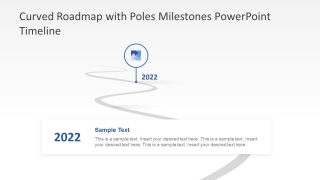 Curved Roadmap and Poles Illustration 