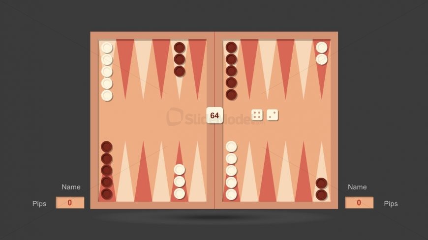 Usable Backgammon Dice Game Board PowerPoint