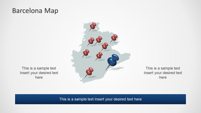 PowerPoint Map of City Barcelona