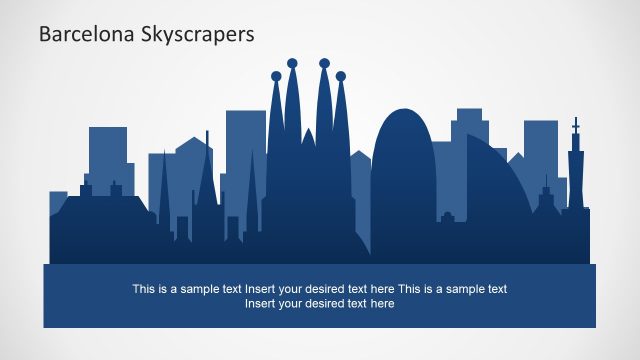 Template of Barcelona City Scape