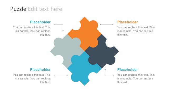 4 Step PowerPoint Diagram Puzzle