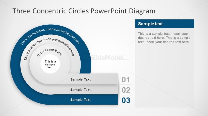 Editable Concentric Circles Diagram Slide for PowerPoint