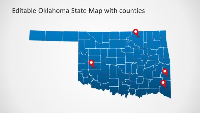 Oklahoma State and Counties PowerPoint Map