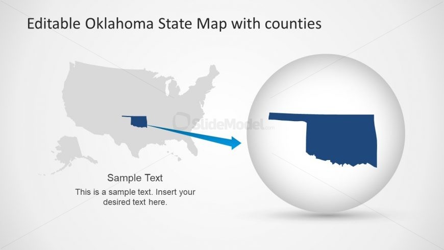 Silhouette Map of Oklahoma 