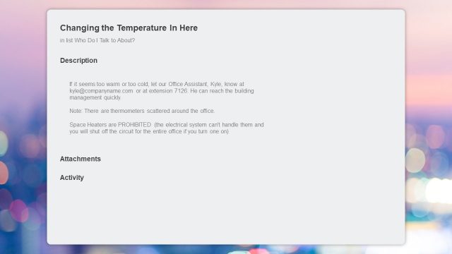 New Employee Activity Card PowerPoint