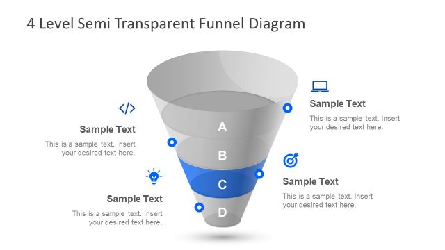 4 Step Funnel Diagram PowerPoint