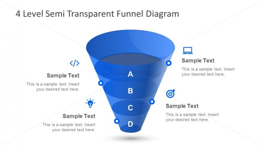 Blue Template of Funnel Diagram