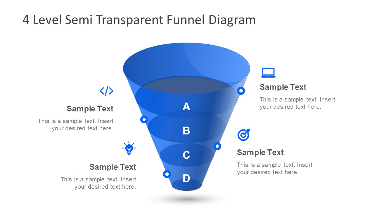 Blue Template of Funnel Diagram