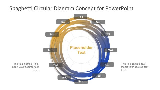 Spaghetti Circular Diagram Concept for PowerPoint